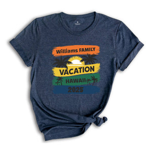 Family Vacation 2025 Shirt, Matching Family Trip Shirt, Personalized Family Shirt, Custom Vacation Shirt, Family Cruise Shirt, Summer Shirts