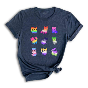 Rainbow Pride Cat Shirt, LGBT Supportive Tee, LGBT Shirt, Pride Shirt, Cat Lover Shirt, Equality Shirt, Pride Rainbow Shirt, Cute Cat Shirt