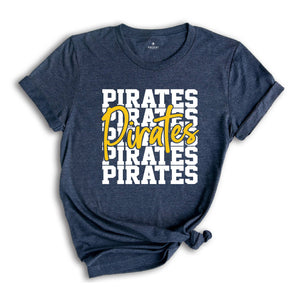 Team Mascot Shirt, Pirates Team Shirt, Pirates Football Shirt, Pirates Fan Shirt, Pirates School Shirt, Pirates School Spirit