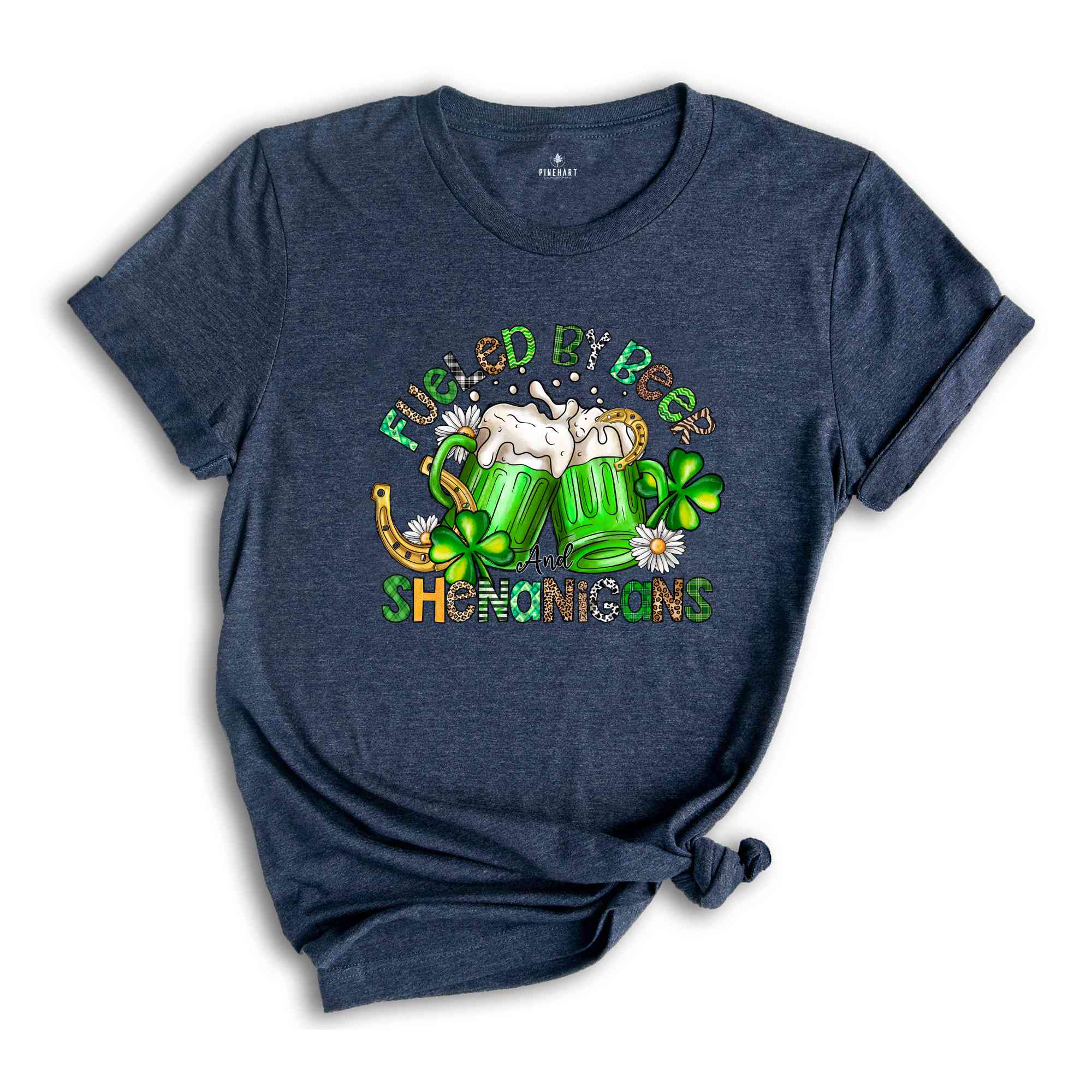 Fueled By Beer And Shenanigans Shirt, St. Patrick's Day Shirt, Feeling Lucky Shirt, Beer Shirt, Shamrock Shirt, Saint Patrick