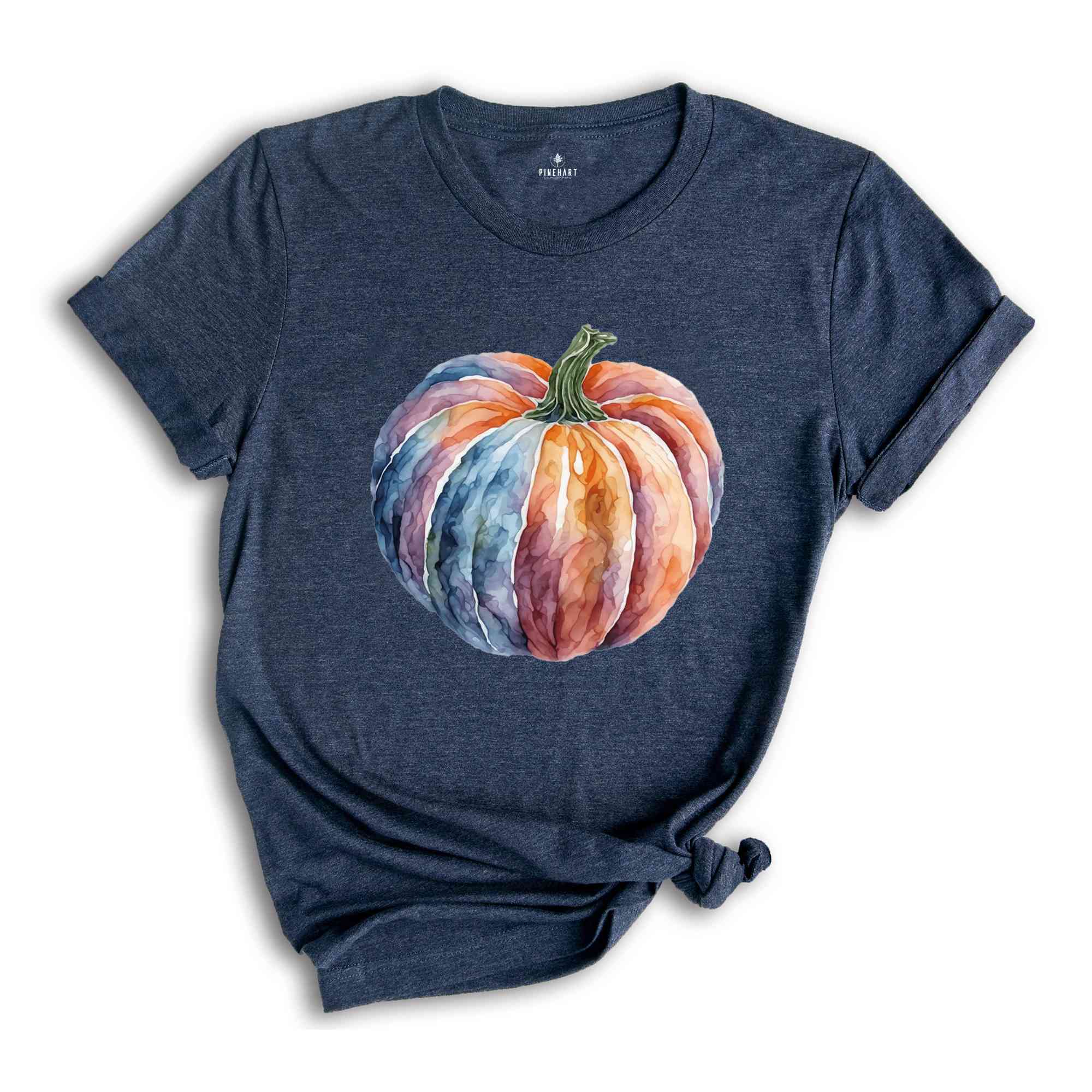 Watercolor Pumpkin T-shirt, Colorful Pumpkin Shirt, Halloween Shirt, Autumn Shirt, Cute Fall Shirt, Gifts For Halloween