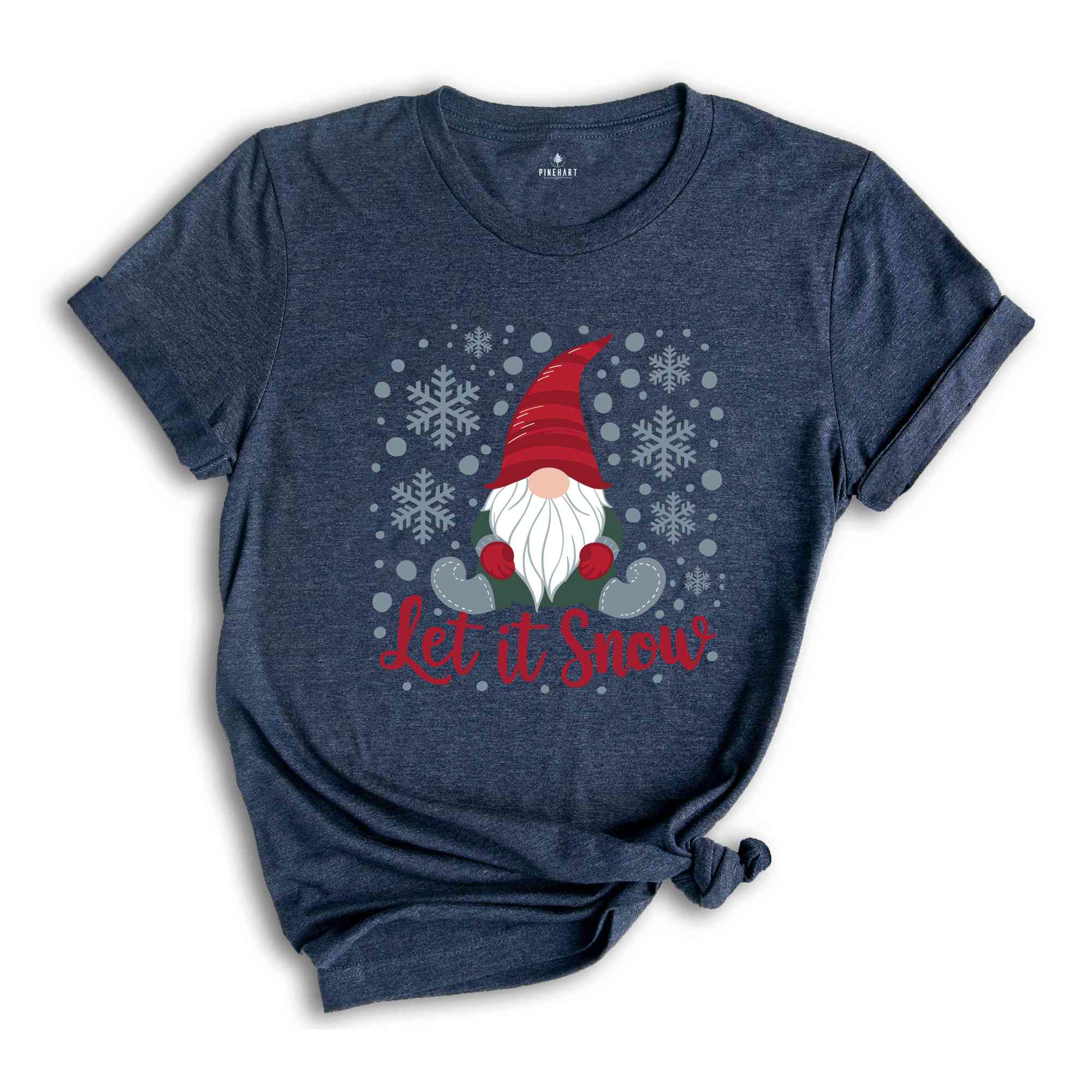 Let It Snow Shirt,Merry Christmas Shirt, Women Christmas Shirt, Cute Christmas Shirt, Women Holiday Shirt, Christmas Gnome Shirt