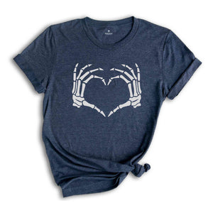 Skeleton Hand Heart Shirt, Skeleton Halloween Shirt, Halloween Shirt, Spooky Season Shirt, Halloween Gift, Spooky Shirt, Fall Love Shirt