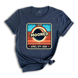 I Got Mooned On April 8th Shirt, Solar Eclipse 2024, Total Solar Eclipse Shirt, Celestial Shirt, Eclipse Event 2024 Shirt, April 8th 2024