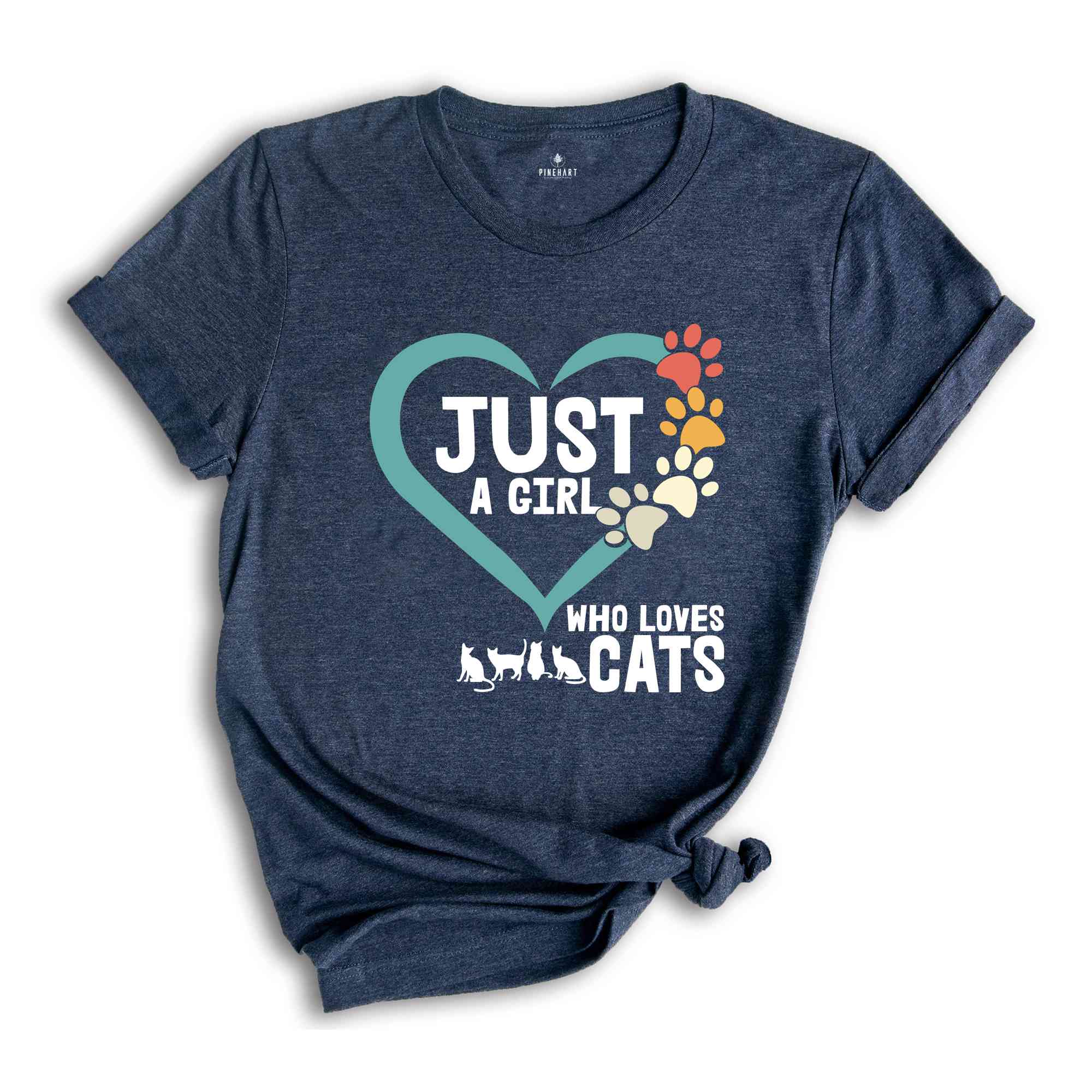 Just a Girl Who Loves Cats Shirt, Cute Cat Lover Shirt, Cat Person Shirt, Cat Mom Shirt, Animal Lover Shirt, Kitten Shirt