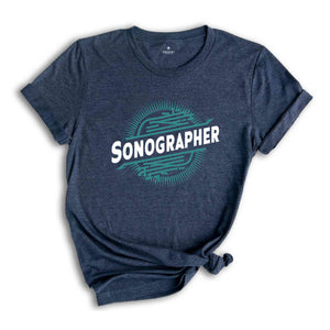 Sonographer Shirt, Ultrasound Tee, Sonography Heart T-Shirt, Sonographer Gift, Cardiac Sonographer, Ultrasound Tech Gift