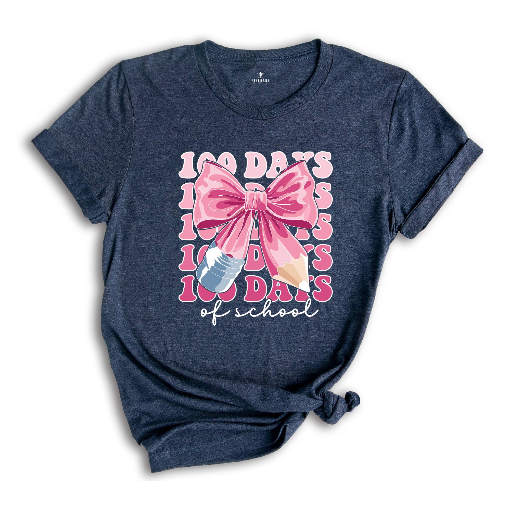 100 Days Of School Shirt, Retro Coquette Shirt, Teacher Shirt, 100 Days Shirt, Coquette Teacher Shirt, Boho Teacher Shirt, 100 Days Gift