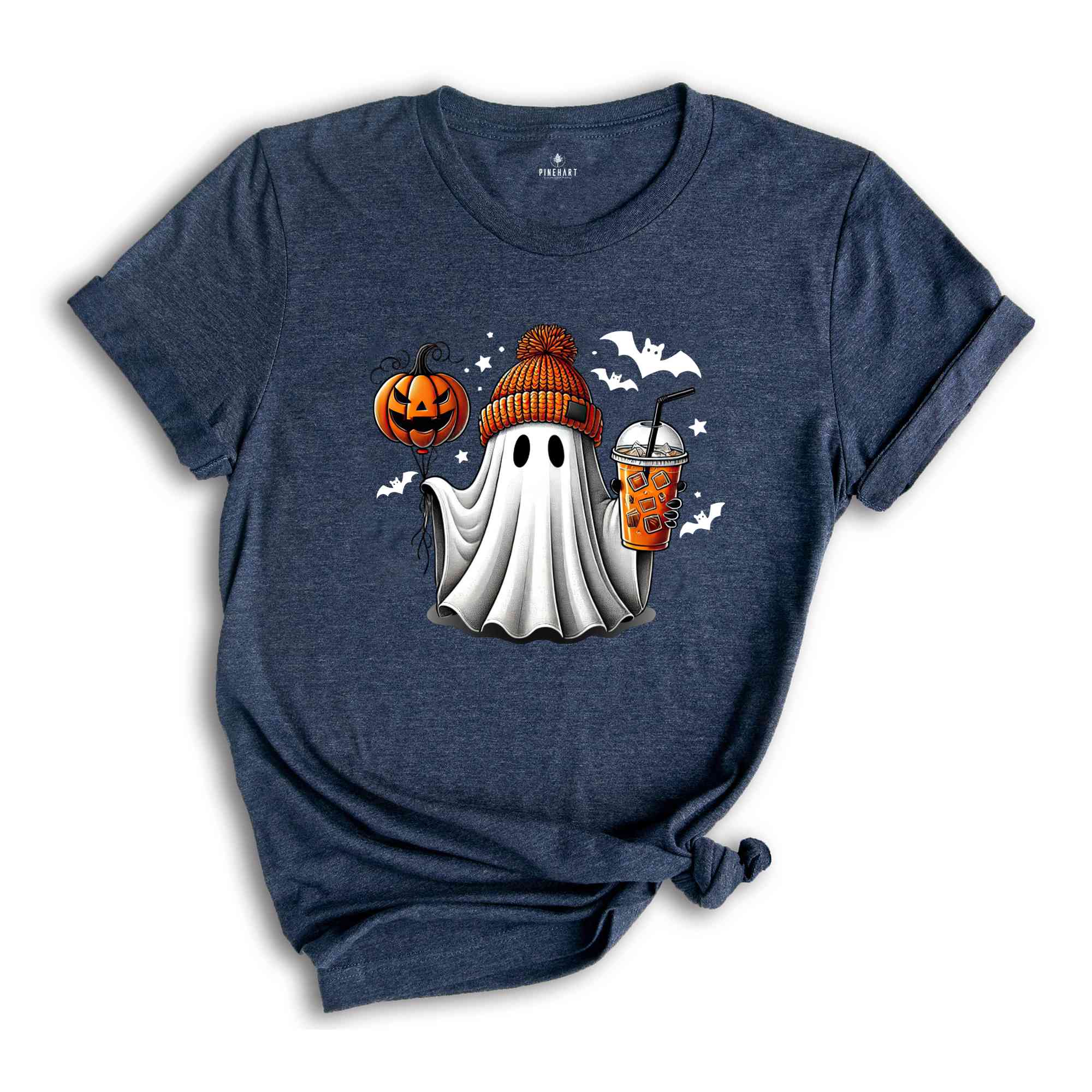 Ghost Coffee Halloween Shirt, Coffee Shirt, Pumpkin Shirt, Pumpkin Head, Boo Shirt, Spooky Season Shirt, Halloween Gift, Cute Halloween