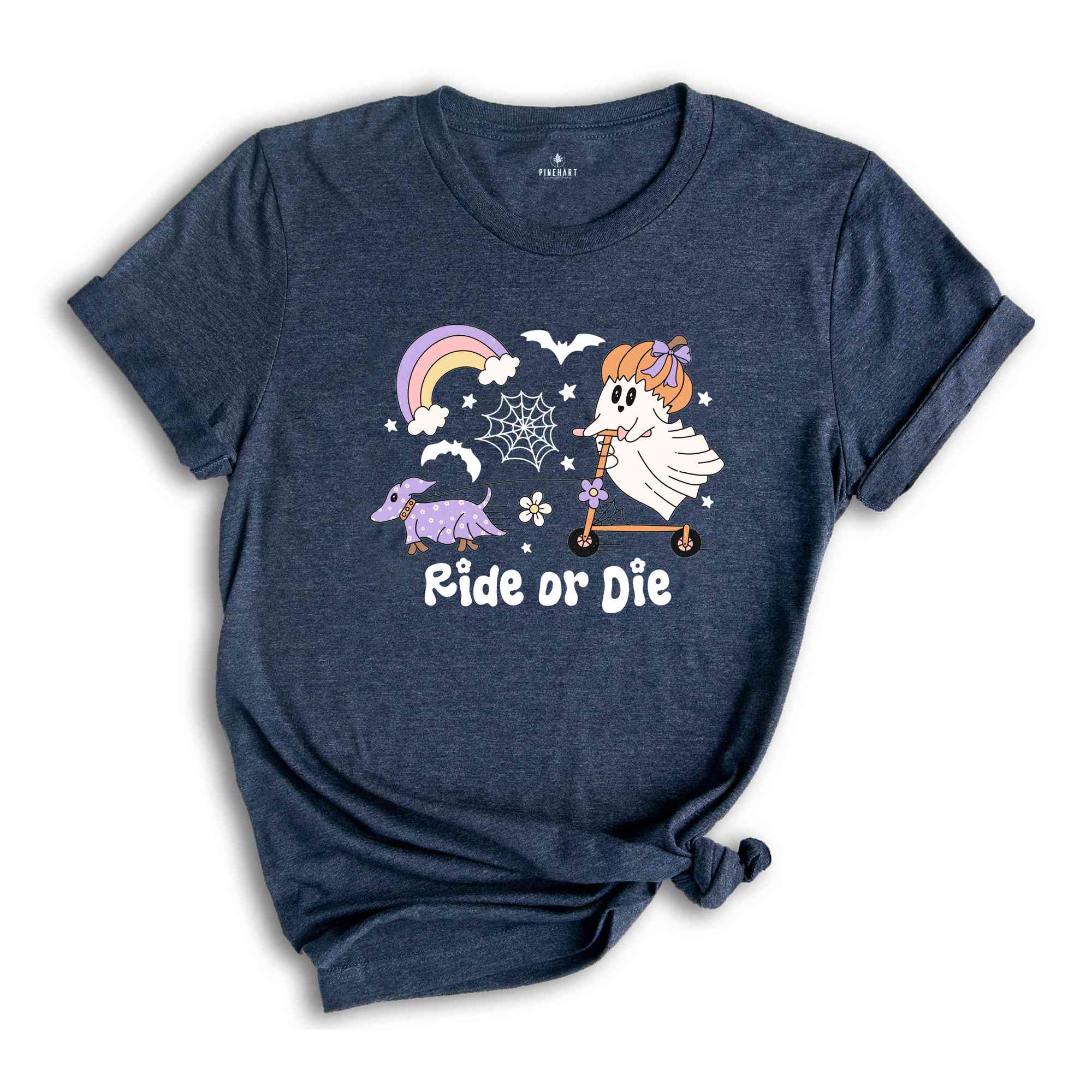 Ride or Die Halloween Shirt, Halloween Shirt, Cute Halloween Ghost Shirt, Halloween Party Shirt, Spooky Season Shirt