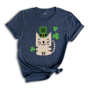 St. Patrick’s Day Cat Shirt, Lucky Cats Shirt, Irish Cat Shirt, Cute St. Patty’s Day Shirt, Cats With Shamrocks Shirt, Irish Shirt