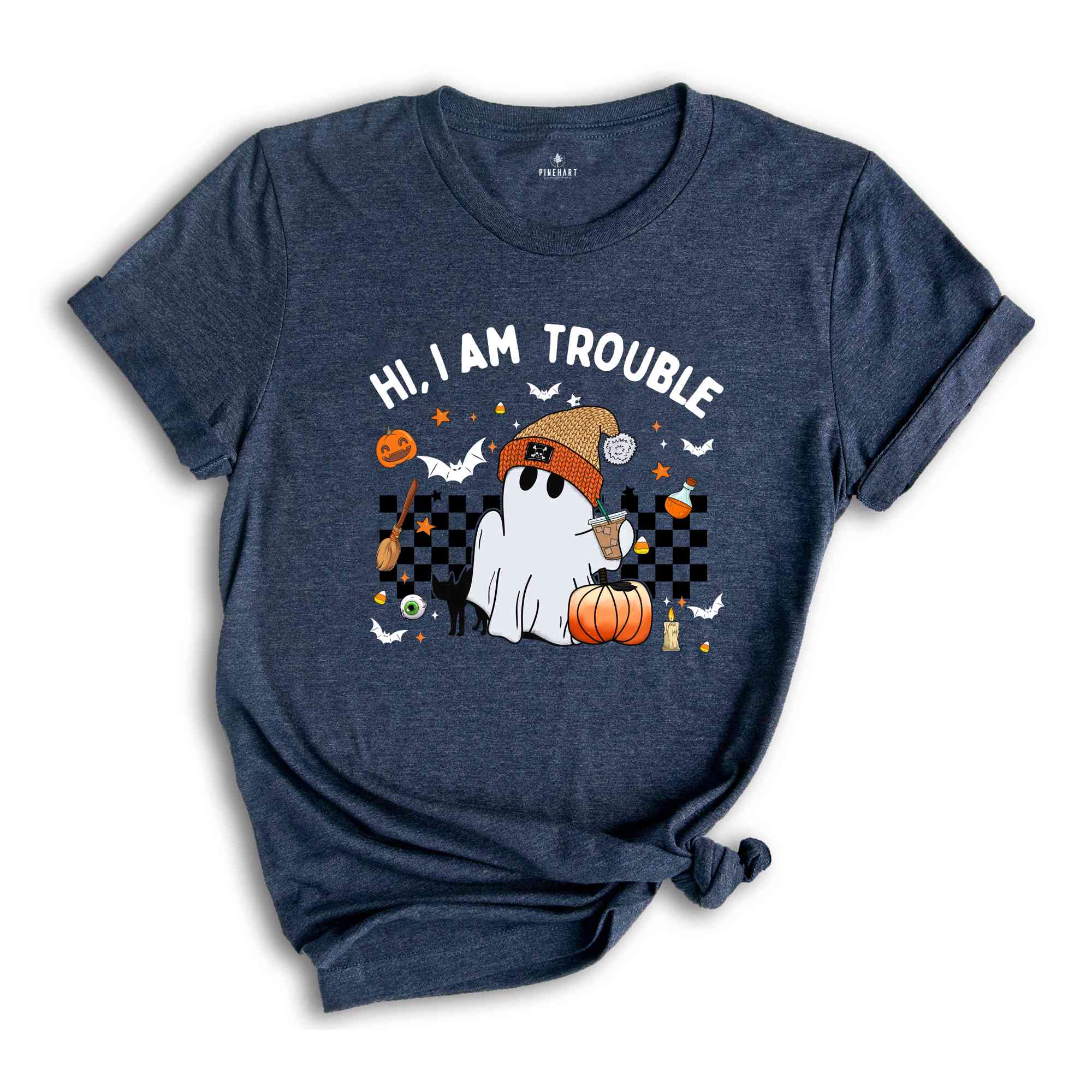 Wherever I Go Trouble Follows T-Shirt, Matching Halloween Shirts, Spooky Season Tee, Retro Funny Couple Halloween Gifts