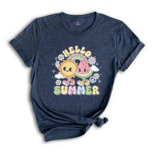 Hello Summer Shirt, Summer Vibes Shirt, Beach Shirt, Vacation Shirt, Beachy Tshirt, Fun Summer Shirt, Summer Camp Shirt, Cute Summer Shirt