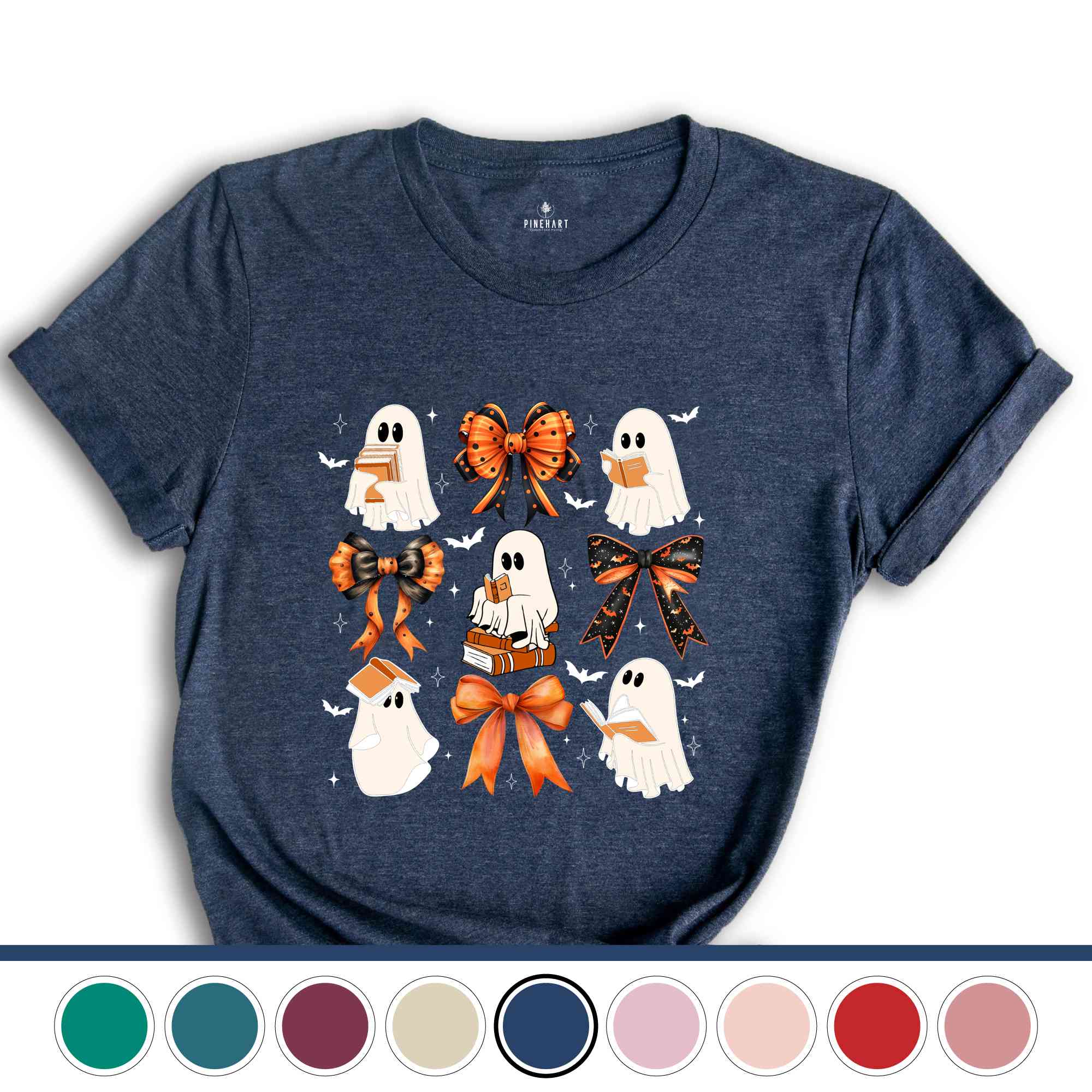 Halloween Ghost Shirt, Fall Shirt, Halloween Fall Tee, Spooky Vibes Shirt, Cute Ghost Shirt, Retro Halloween Shirt, Halloween Gift