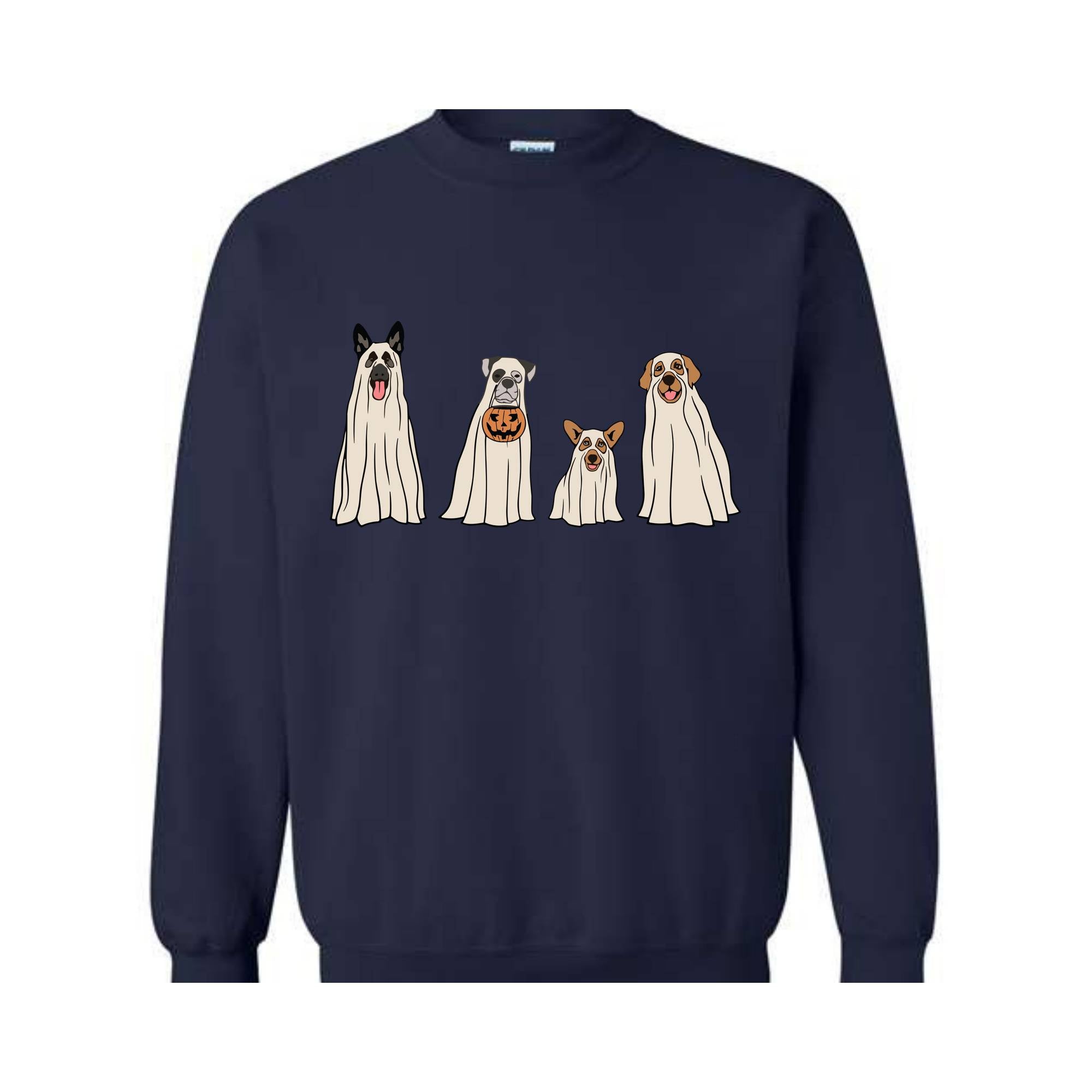 Ghost Dogs Sweatshirt, Halloween Sweatshirt, Halloween Dog Sweatshirt, Fall Sweatshirt, Pumpkin Sweatshirt, Spooky Season Sweatshirt