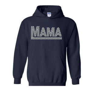 Checkered Mama Sweatshirt, Mom Hoodie, Mother's Day Gift, Cute Mom Hoodie, New Mom Hoodie, Best Mom Hoodie, Grandma Hoodie