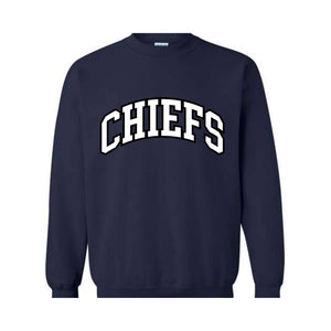 Team Mascot Sweatshirt, Chiefs Team Sweatshirt, Chiefs Football Sweatshirt, Chiefs Fan Sweatshirt, Chiefs School Sweatshirt