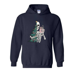 Sorta Merry Sorta Scary Sweatshirt, Christmas Skeleton Sweatshirt, Christmas Sweatshirt, Christmas Gifts, Christmas Tree Sweater