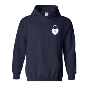 Heart Lock and Key Sweatshirt, Matching Couple Hoodie, Wedding Hoodie, Couple Valentines Gift, Love Hoodie, Valentine's Day Gift