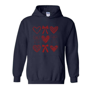 Coquette Valentine Hoodie , Coquette Bow Hoodie , Valentine Bow Sweatshirt, Coquette Valentine Sweatshirt, Valentine Gift