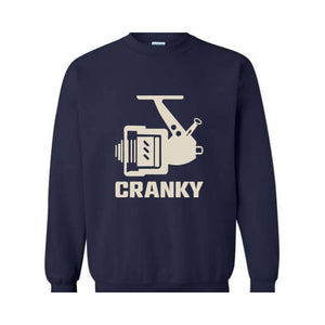 Cranky Sweatshirt, Gift for Husband, Fish Lover