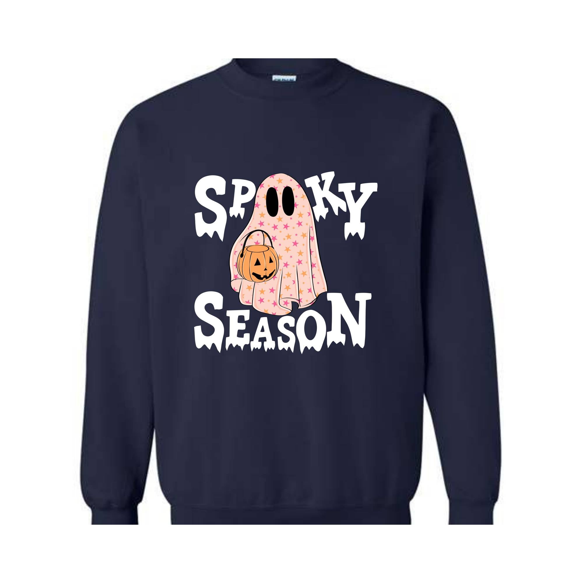 Spooky Season Ghost Sweatshirt, Ghost Sweatshirt, Halloween Favorite, Cute Ghost Sweatshirt, Halloween Gift, Spooky Season Shirt