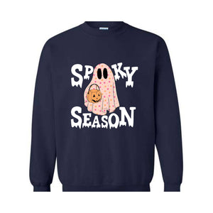 Spooky Season Ghost Sweatshirt, Ghost Sweatshirt, Halloween Favorite, Cute Ghost Sweatshirt, Halloween Gift, Spooky Season Shirt