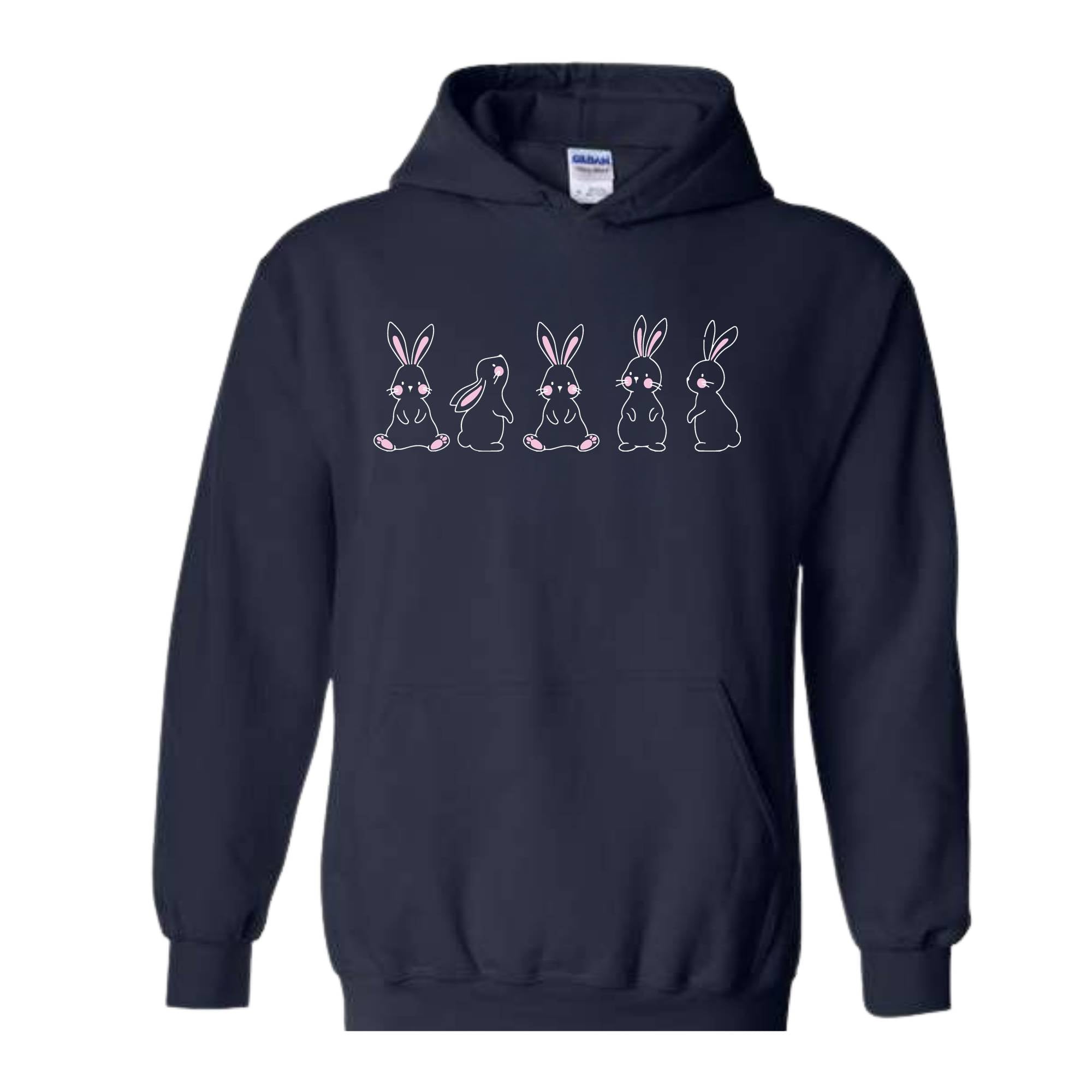 Cute Bunnies Hoodie, Bunny Lover Hoodie, Cute Easter Hoodie, Cute Spring Hoodie, Happy Easter Hoodie, Bunny Mom Hoodie