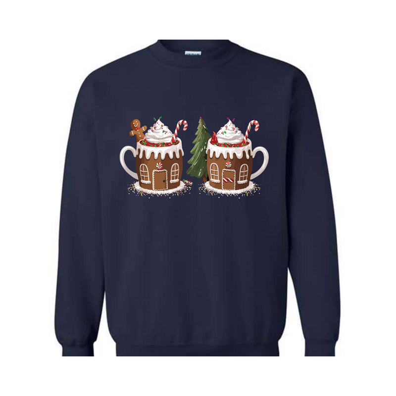 Gingerbread Christmas Coffee Shirt, Christmas coffee Sweatshirt, women Holiday sweater, Xmas Tee, Coffee Lover gift