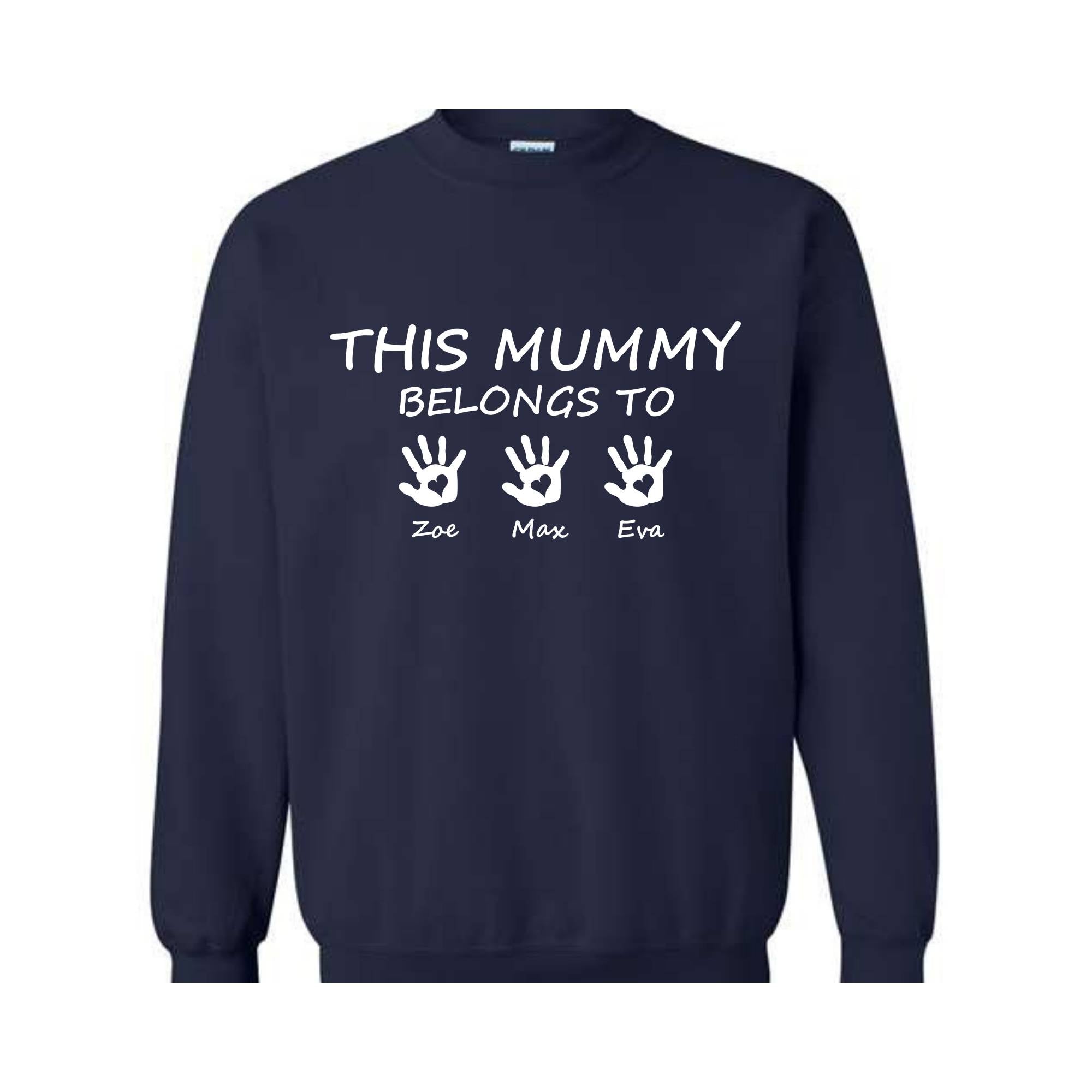 This Mummy Belongs To Sweatshirt, Custom Mama Hoodie, Personalized Mother's Day Gifts, Personalized Kids Names Sweatshirt, Mothers Day Gifts