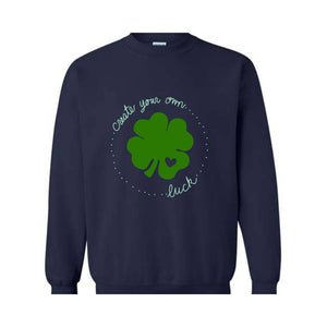 Shamrock St Patricks Day Sweatshirt, Clover Sweater, Green Pullover, Irish Gift, Lucky Charm , Custom Sweatshirt