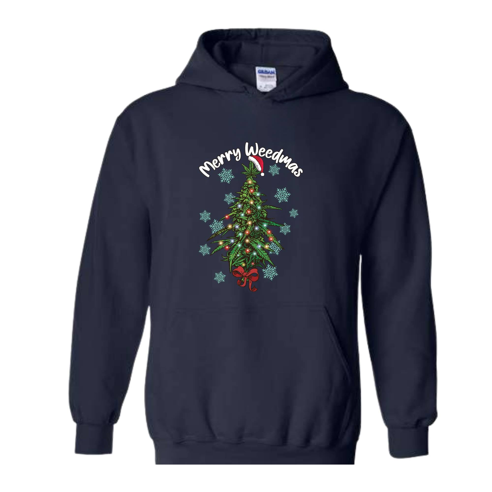 Merry Weedmas Sweatshirt, Christmas Tree Sweatshirt, Christmas Sweatshirt, Santa Claus Sweatshirt, Christmas Gift