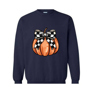 Retro Pumpkin Sweatshirt, Pumpkin Season Sweatshirt, Fall Vibes Sweatshirt, Coquette Pumpkin Sweatshirt, Halloween Pumpkin Season Sweatshirt