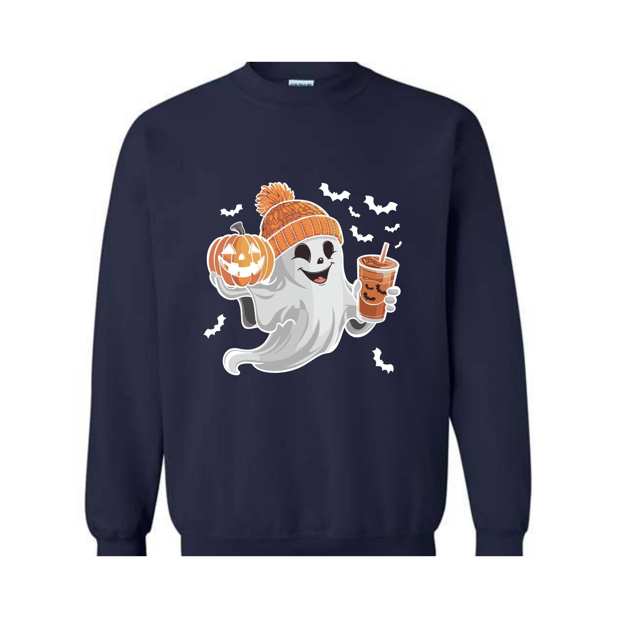 Cute Ghost Sweatshirt, Funny Spooky Sweatshirt, Pumpkin Spice Sweatshirt, Spooky Season, Halloween Party Shirt, Fall Ghost Shirt