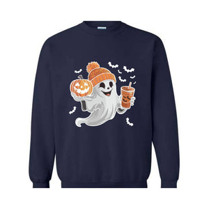 Cute Ghost Sweatshirt, Funny Spooky Sweatshirt, Pumpkin Spice Sweatshirt, Spooky Season, Halloween Party Shirt, Fall Ghost Shirt