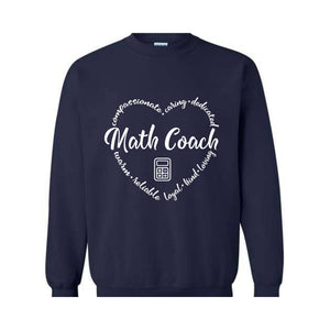 Math Coach Sweatshirt, Instructional Coach, Instructional Math Coach, Math Teacher Tee, Math Coach Tee