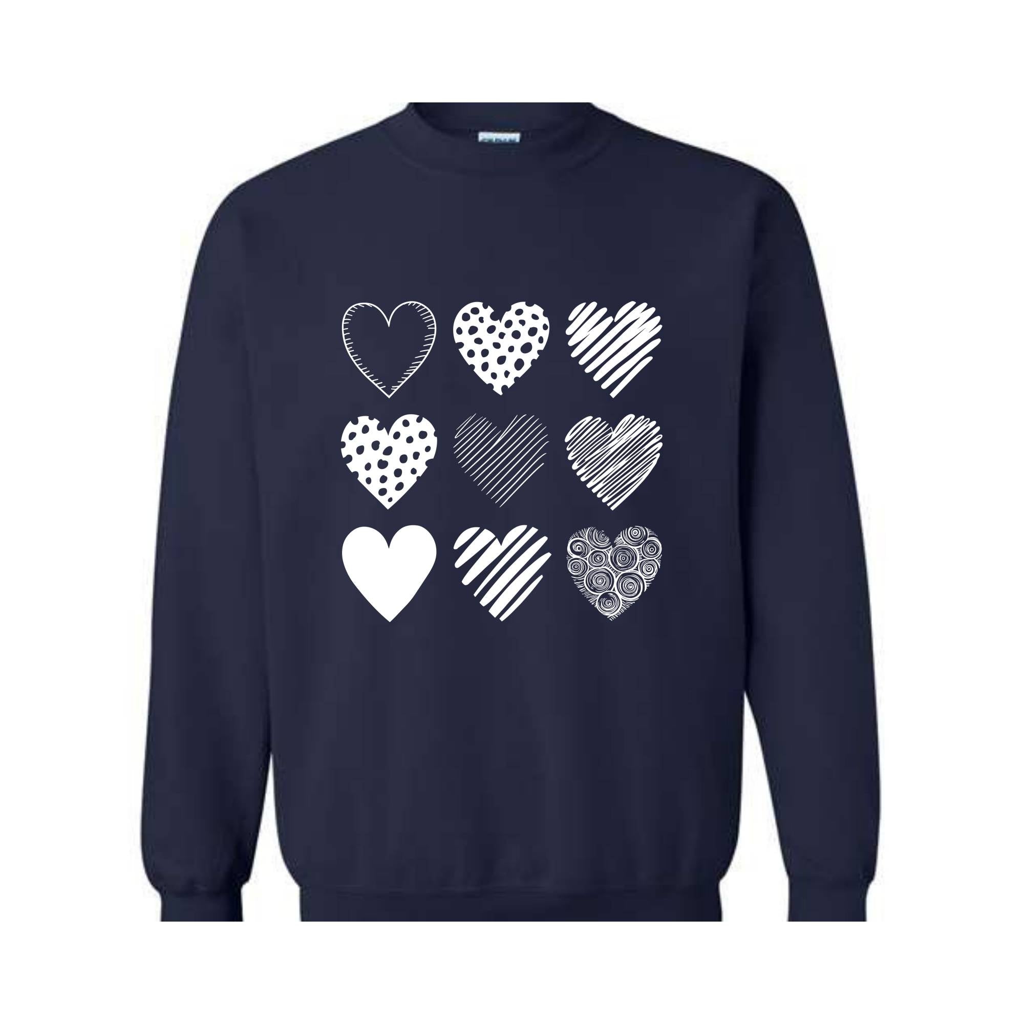 Cute Valentine Hearts Sweatshirt, Valentines Day , Valentine , Cute Valentine Gift, Cute Valentines Gift