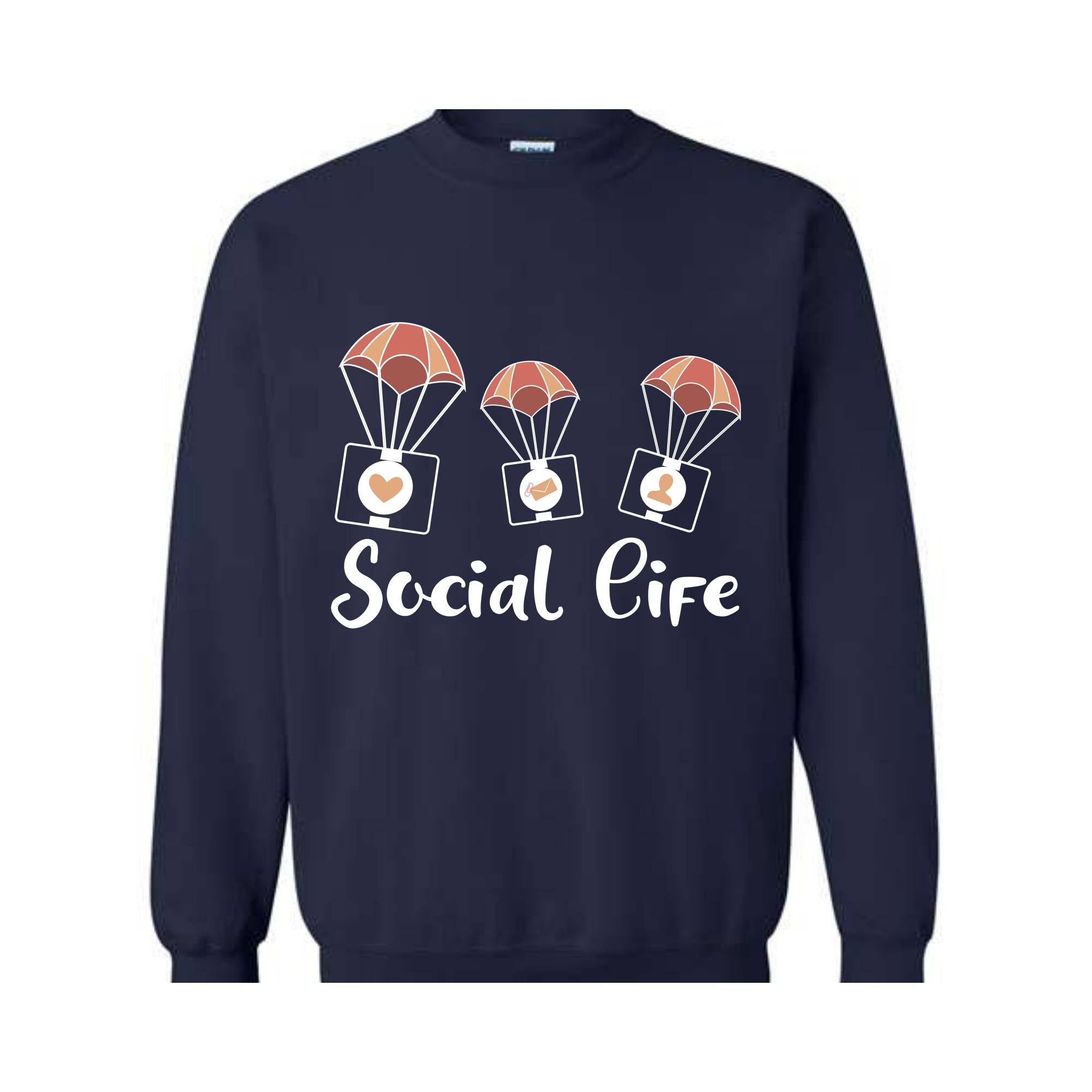 Social Life Sweater, Social Sweater, Trendy Sweater, Happy Day sweater, Holiday Sweater, Weekend sweater, Online Social Life