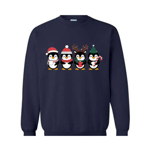 Penguin Christmas Sweatshirt, Cute Penguin Sweat, Penguin Lover Sweatshirts, Christmas Gift, Animal Lover Gift