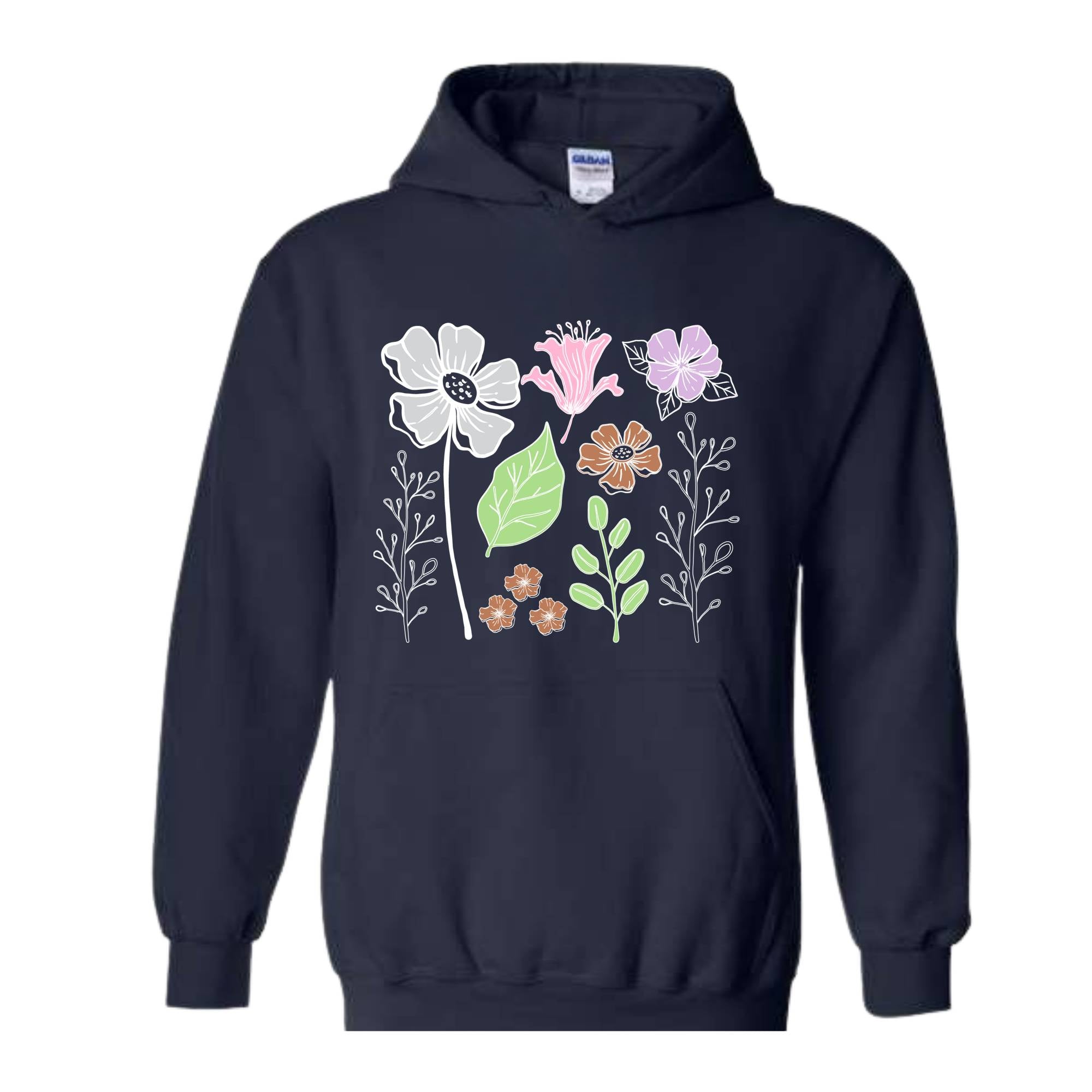 Boho Flower Sweatshirt Flowers Lovers Sweater Women Floral Minimalist Sweater Flower Print Sweatshirt Woman Gift Flower Sweatshirt