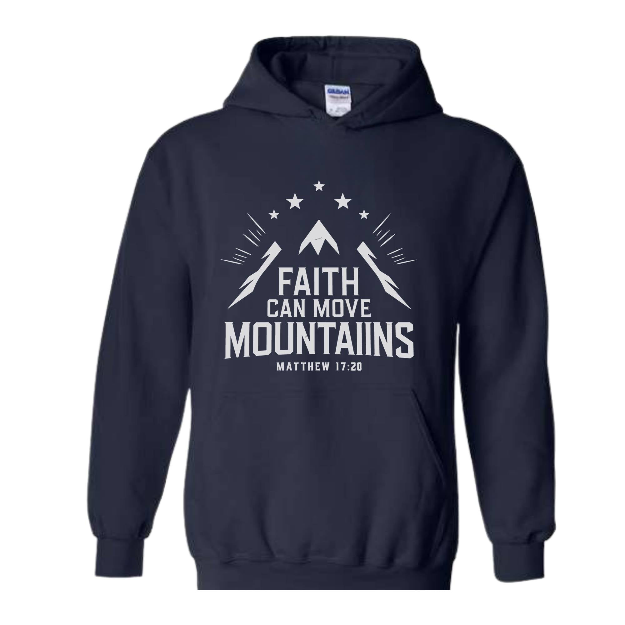 Religious Faith Can Move Mountains Sweatshirt, Faith Hoodie, Bibble Hoodie, Bible Verse Sweatshirt, Christian Sweatshirt, Religious Sweatsh