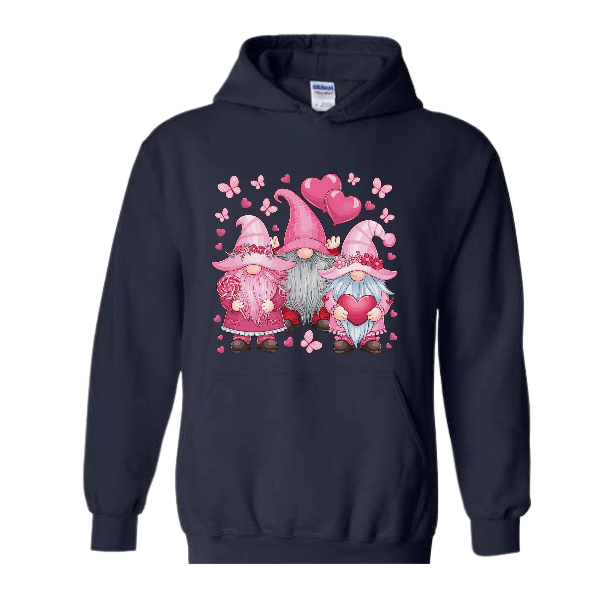 Gnomes Valentines Day Hoodie , Gnome Hearts Sweatshirt, Valentines Day Shirts for Women, Valentines Day Gift, Cute Gnome Sweatshirt