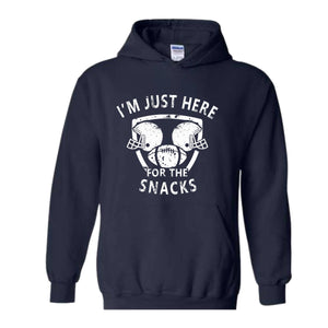 I'm Just Here For The Snacks Sweatshirt, Game Day Sweater, Football Season Sweatshirt, Football Fan Gifts, Sunday Game Apparel