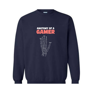 Anatomy of A Gamer Sweatshirt, Funny Gamer Hoodie, Gift For Gamer, Gamer Hoodie, Gaming Hoodie, Game Lover Hoodie, Funny Dad Hoodie