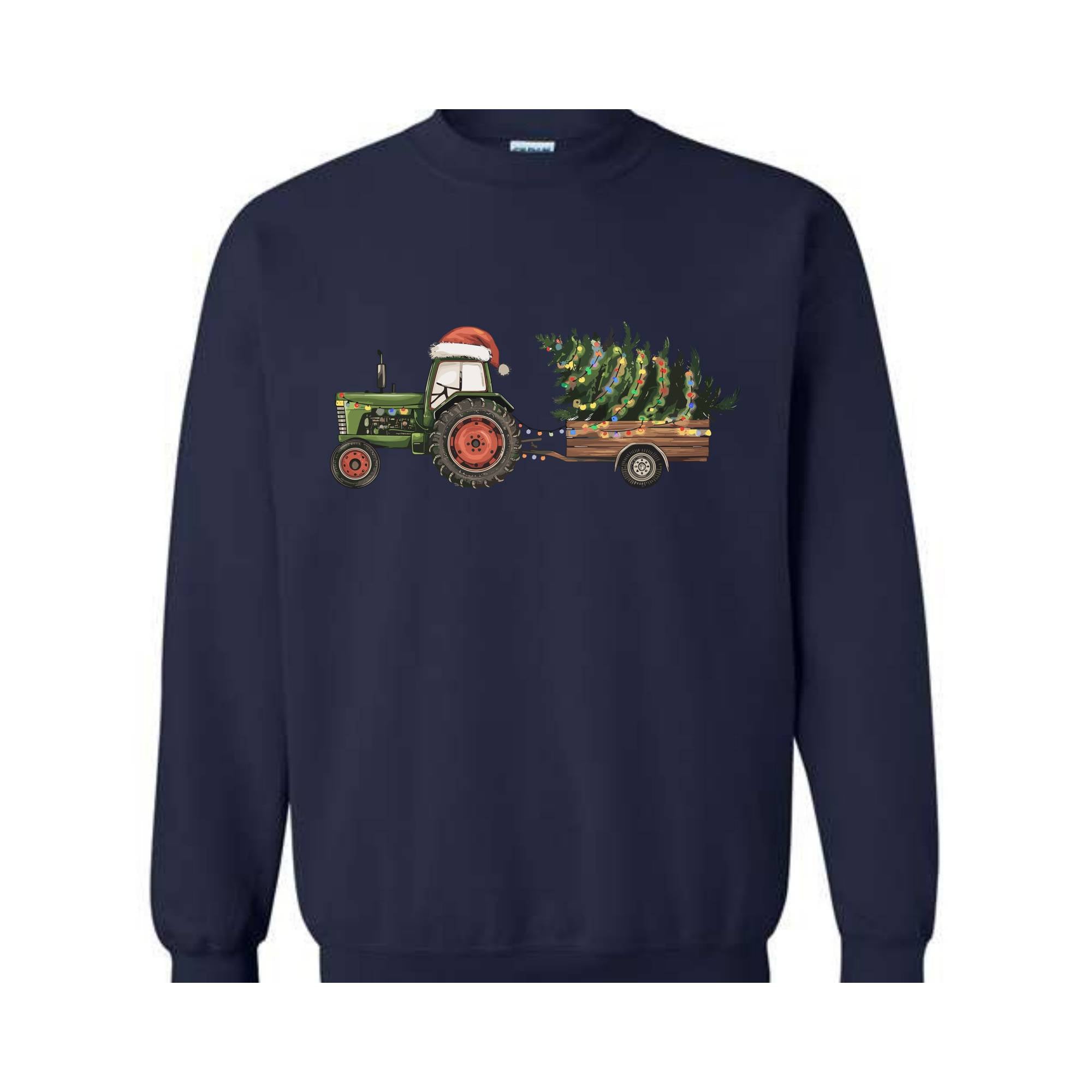 Tractor Christmas Tree Sweatshirt, Christmas Light Hoodie, Farmer Christmas Hoodie, Country Christmas Hoodie, Tractor Tree Hoodie