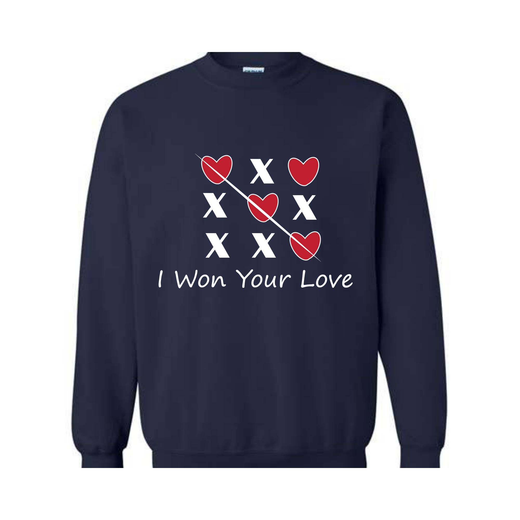 I Won Your Love Sweatshirt, Pink XOXO Valentines Day Sweatshirt, Cute Valentines Day, Trendy Valentines Day, X Love X Love Sweatshirt