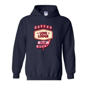 Cupids Love Lodge Vacant Sweatshirt, Valentines Day Sweatshirt, Lover Sweatshirt, Couple Sweatshirt, Gift For Valentines Day