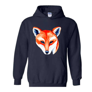 Fox Lover Sweatshirt, Cute Fox Sweatshirt, Fox Sweater, Fox Hoodie, Wild Animal Lover Sweatshirt, Animal Lover Sweatshirt