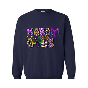 Mardi Gras Celebration Sweatshirt, Festival Hoodie, Carnival Sweatshirt, Party Wear, Mardi Gras Gift