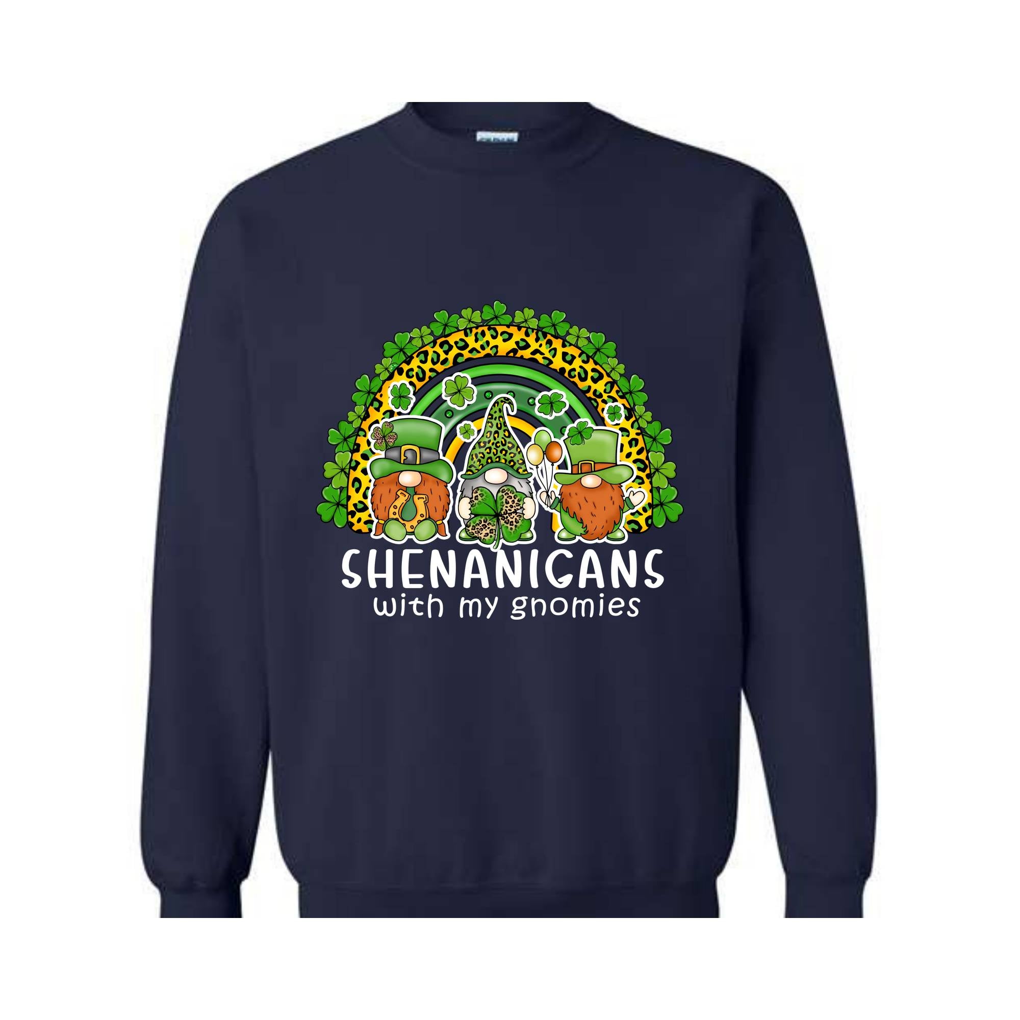 Shenanigans With My Gnomies Sweatshirt, St. Patricks Day Sweatshirt, Lucky Sweatshirt, Gnome Sweatshirt, Boho Rainbow Sweatshirt