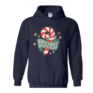 Sweet But Twisted Hoodie, Christmas Hoodie, Christmas Gifts, Christmas Candy Hoodie, Christmas Family Hoodie